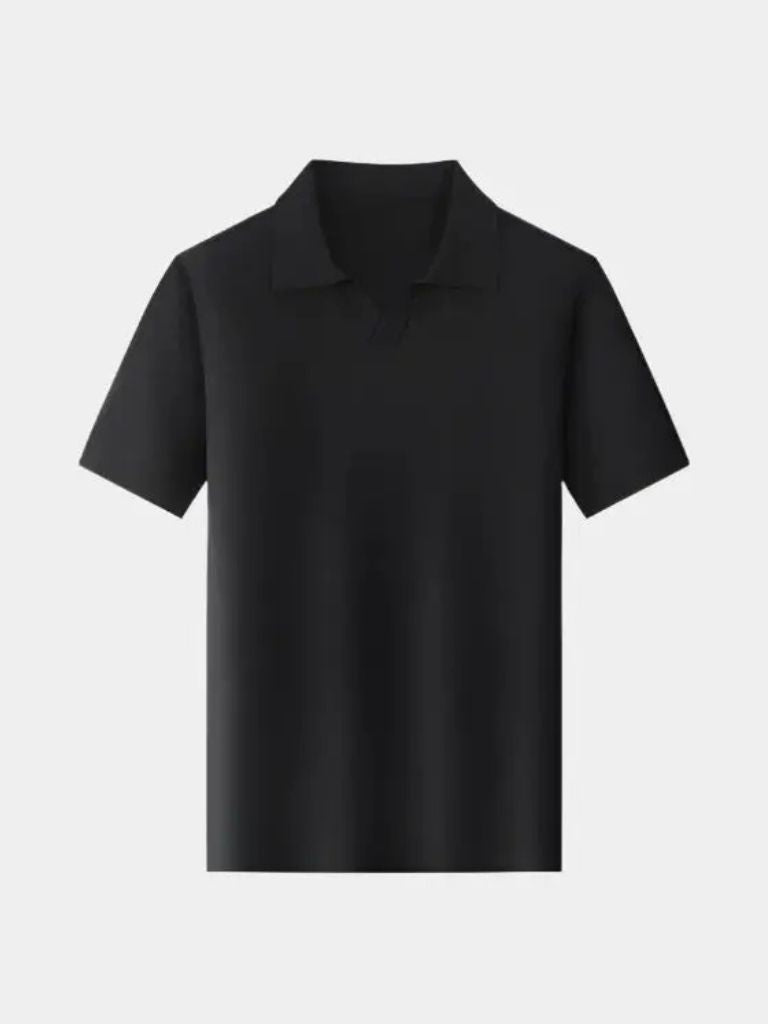Jörg | Kurzarmshirt mit offenem Kragen