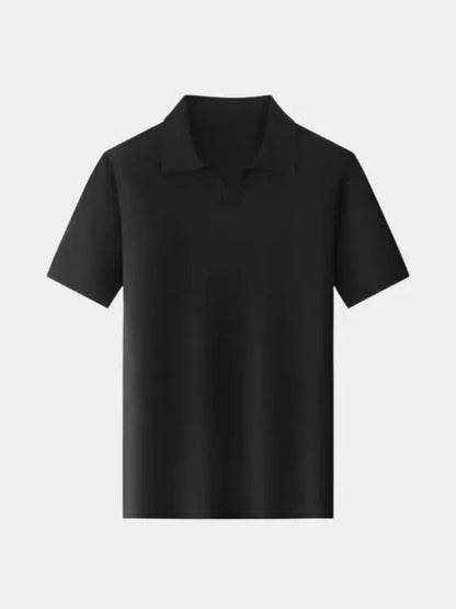 Jörg | Kurzarmshirt mit offenem Kragen