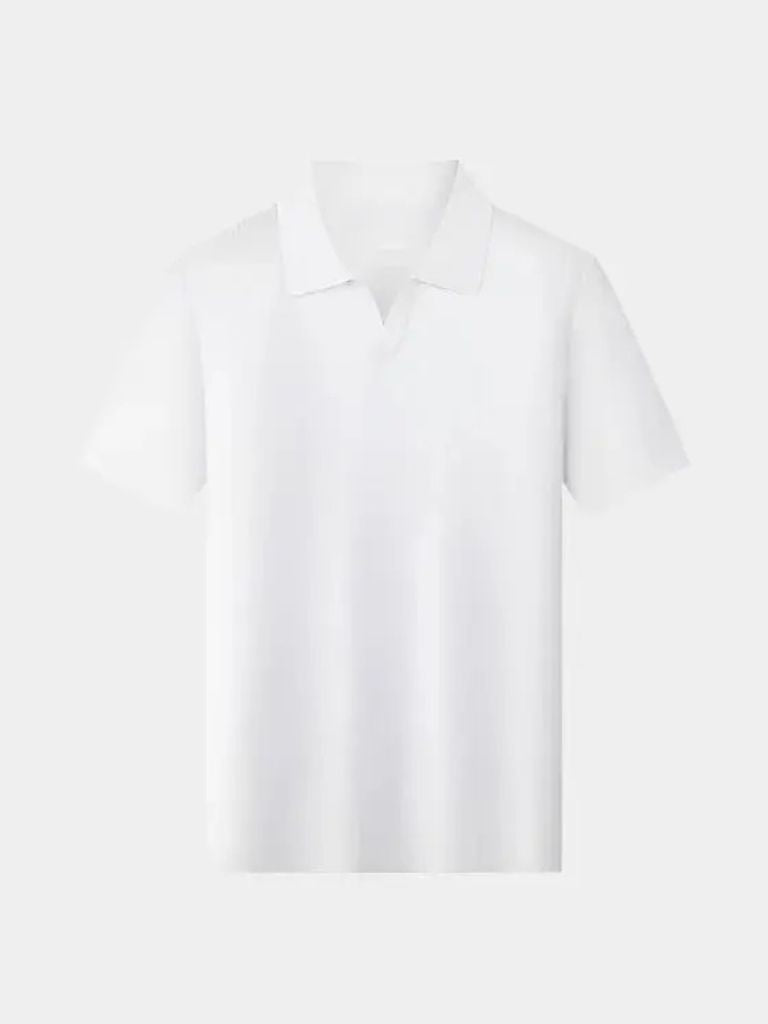 Jörg | Kurzarmshirt mit offenem Kragen