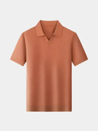 Jörg | Kurzarmshirt mit offenem Kragen