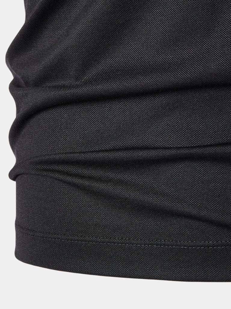 Josef | Schwarzes Poloshirt mit Kontrastdetails