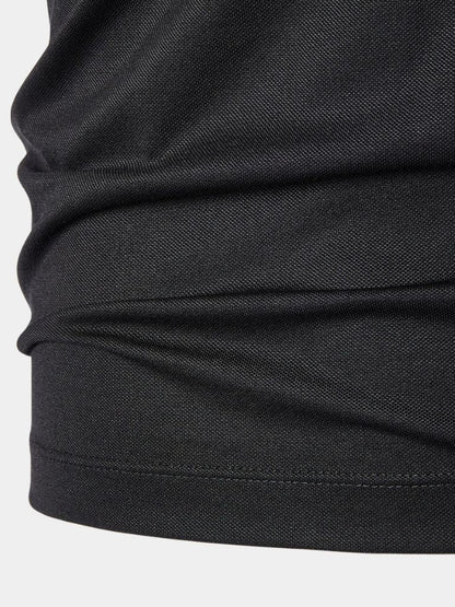 Josef | Schwarzes Poloshirt mit Kontrastdetails