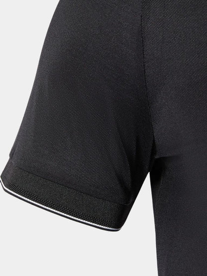 Josef | Schwarzes Poloshirt mit Kontrastdetails