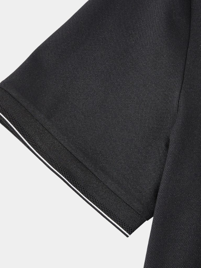 Josef | Schwarzes Poloshirt mit Kontrastdetails