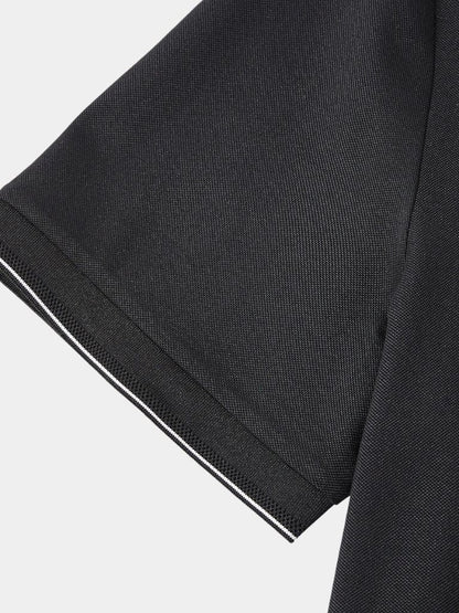 Josef | Schwarzes Poloshirt mit Kontrastdetails