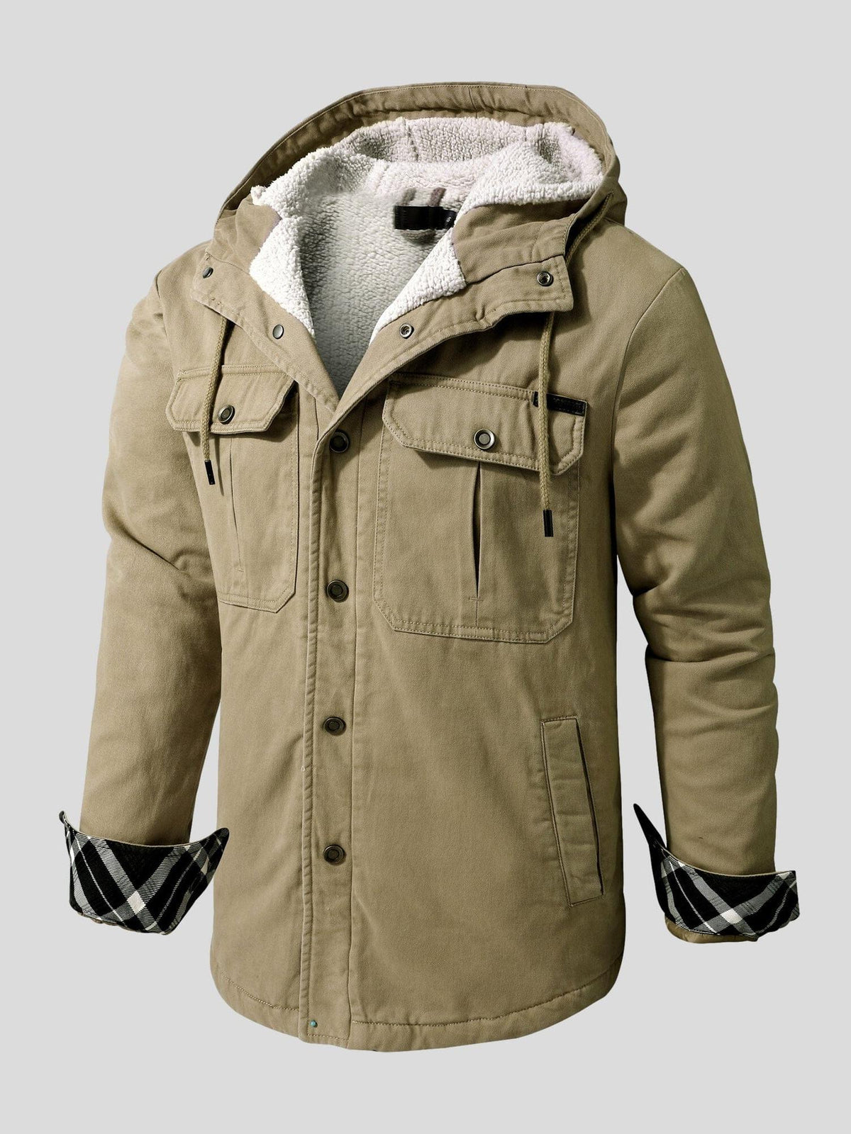 Jonathan | Schwarze Winterjacke mit Teddyfutter