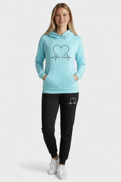 Josephine | Hoodie mit Herzmotiv & Jogginghose Set