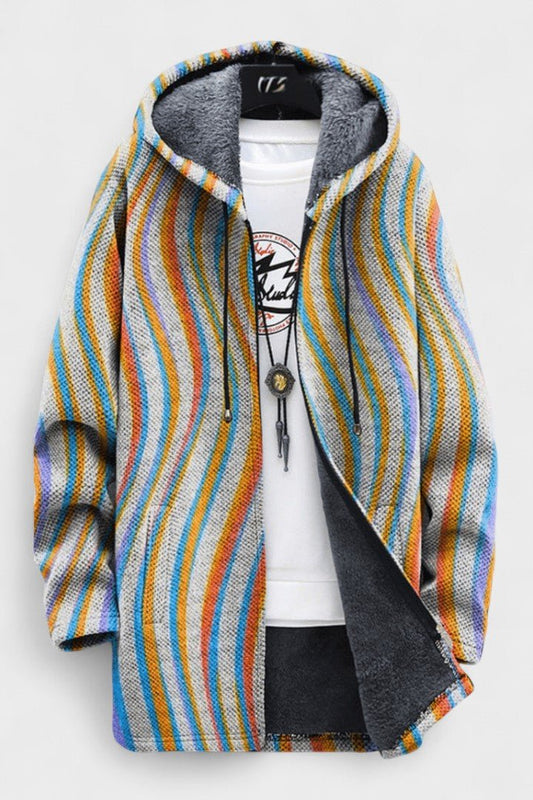 Kimberley | Pastellfarbene gestreifte Kapuzenjacke