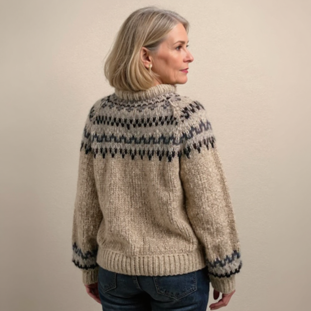 Karin | Norwegerpullover in Taupe