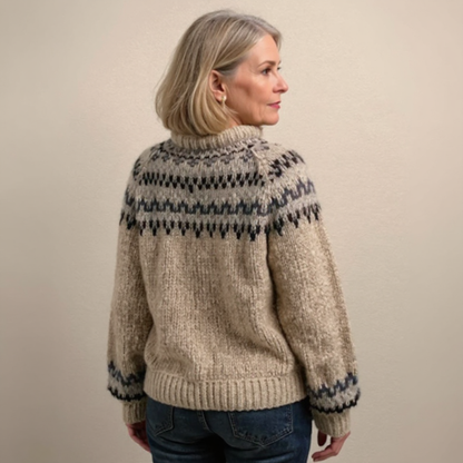 Karin | Norwegerpullover in Taupe