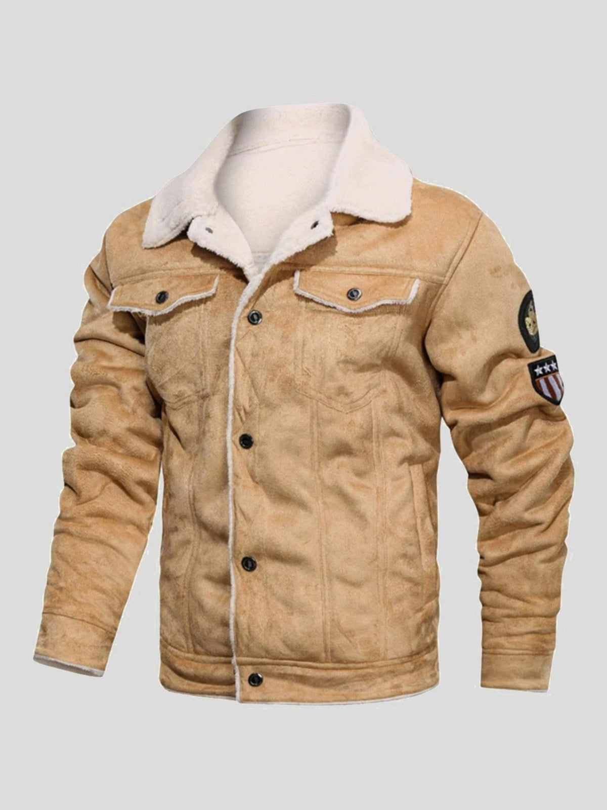Knut | Braune Jacke mit Teddykragen