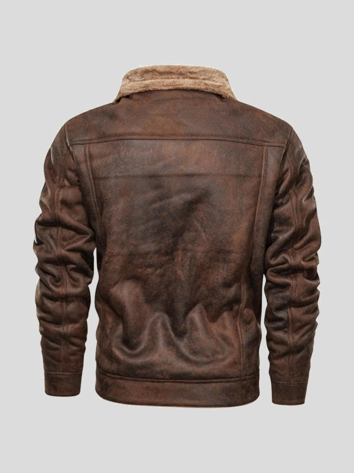 Knut | Braune Jacke mit Teddykragen