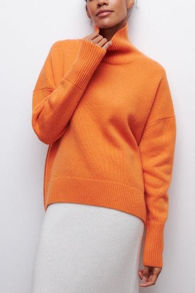 Karina | Oranger Rollkragenpullover
