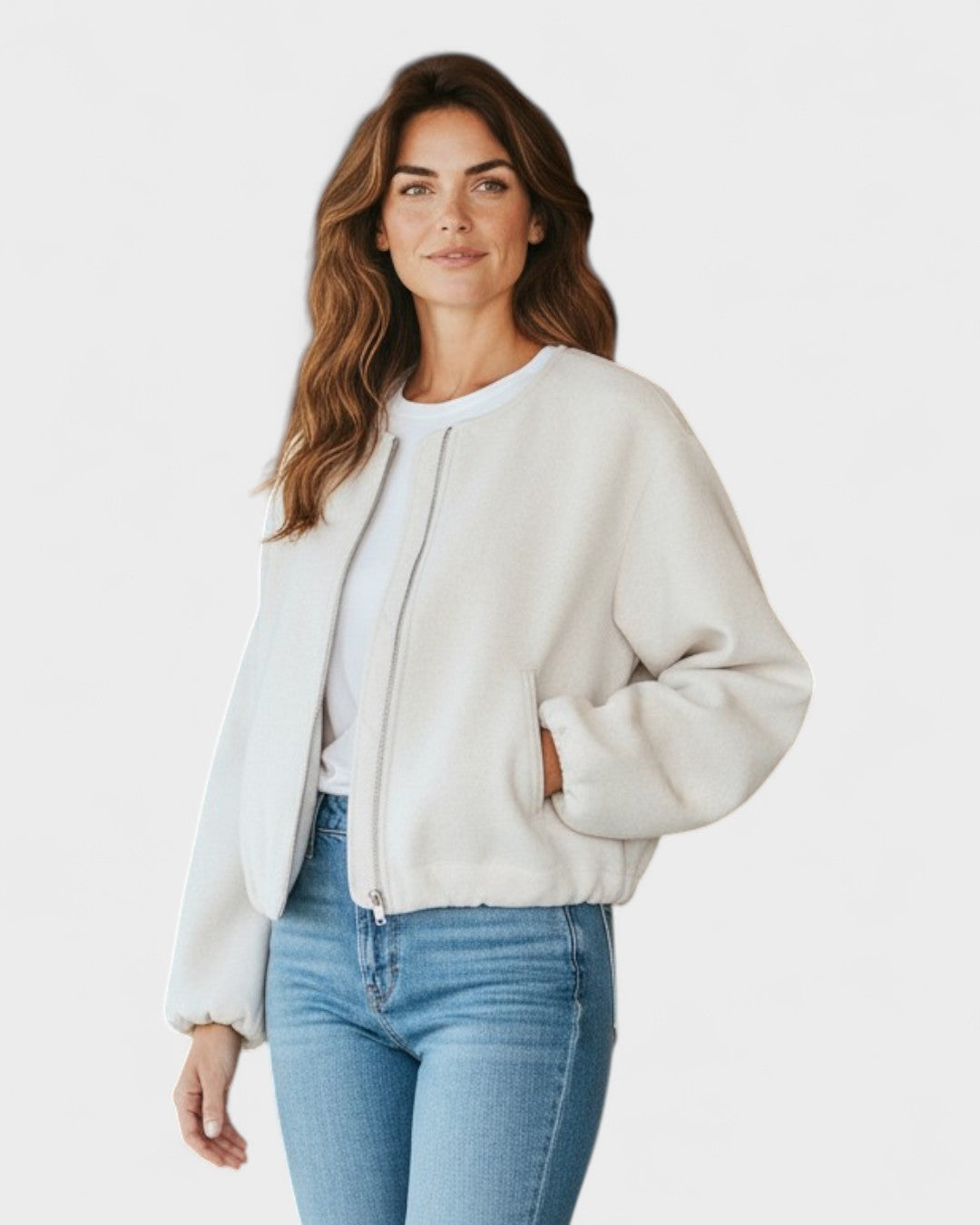Catrin | Kurze braune Bomberjacke