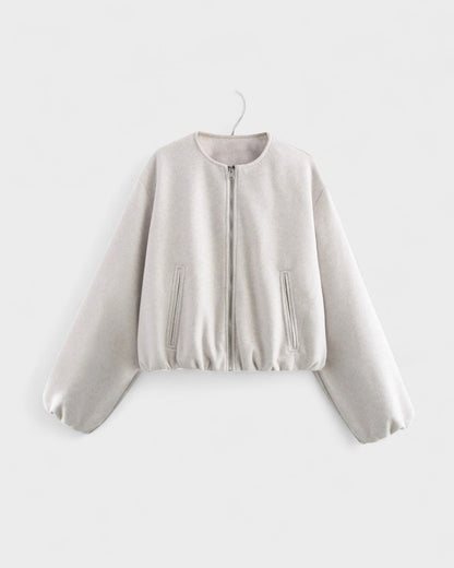 Catrin | Kurze braune Bomberjacke