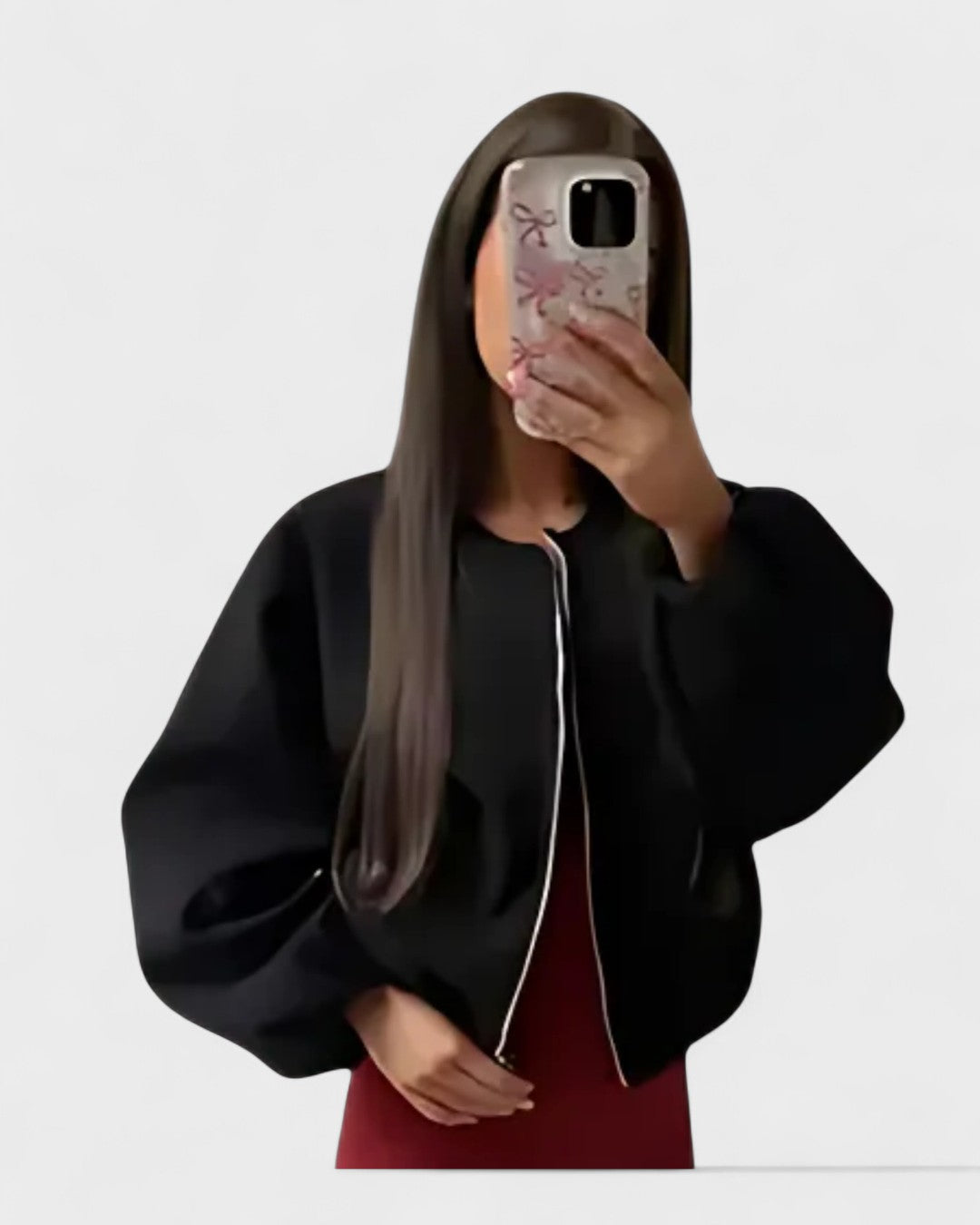Catrin | Kurze braune Bomberjacke
