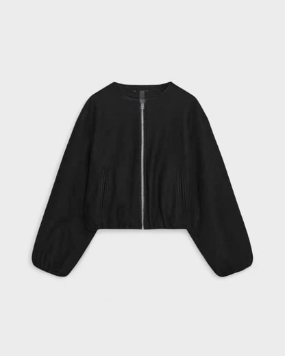 Catrin | Kurze braune Bomberjacke