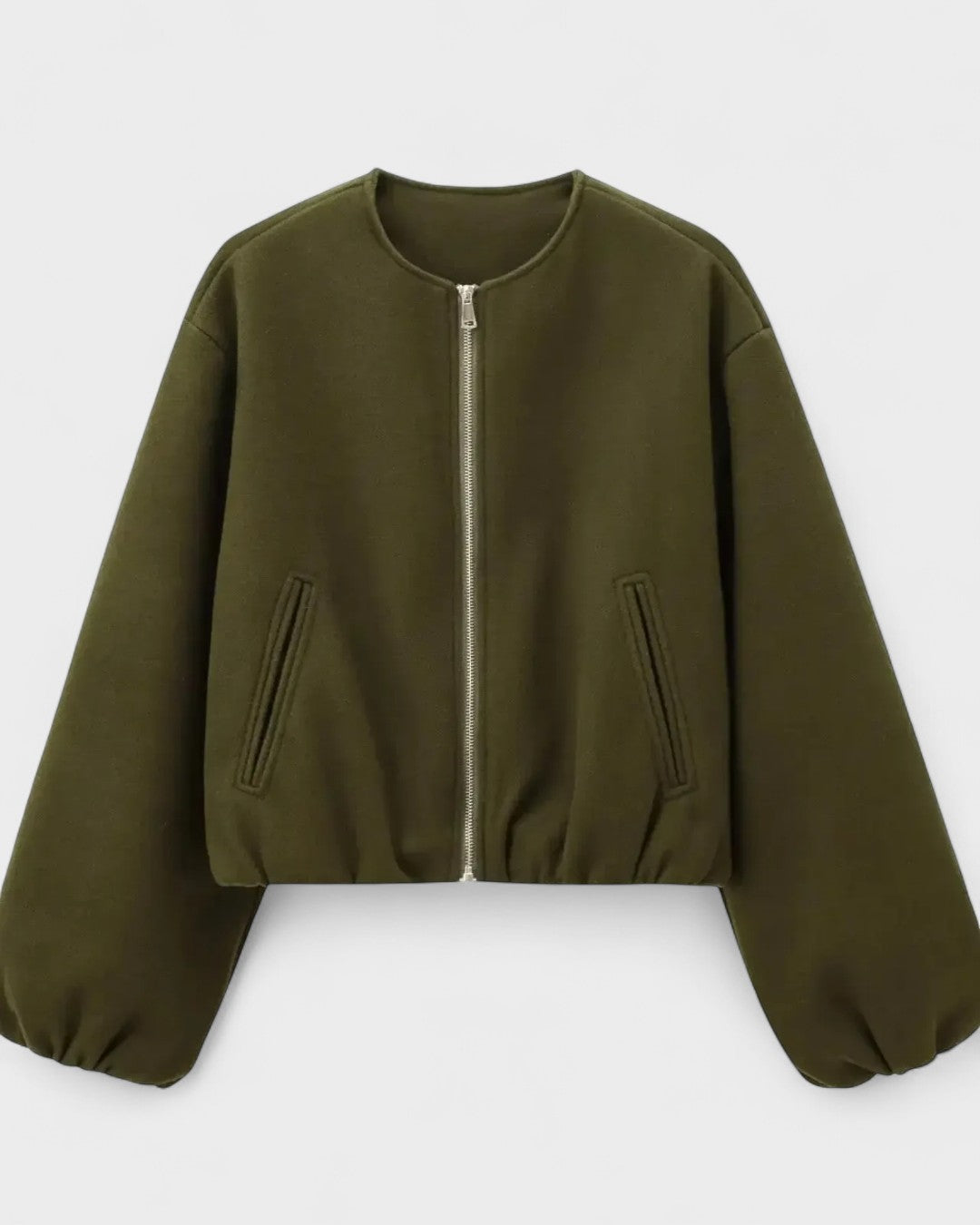 Catrin | Kurze braune Bomberjacke