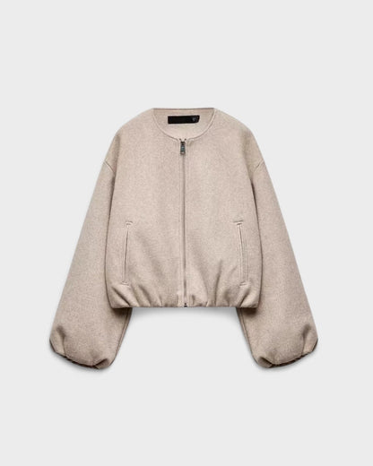 Catrin | Kurze braune Bomberjacke