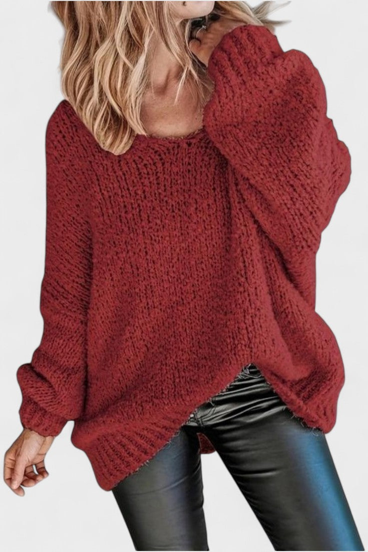 Catrin | Lockerer Strickpullover in Beige