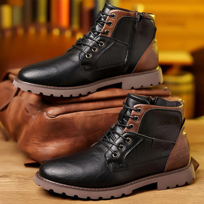 Klaus | Braune Freizeit-Schnürstiefel