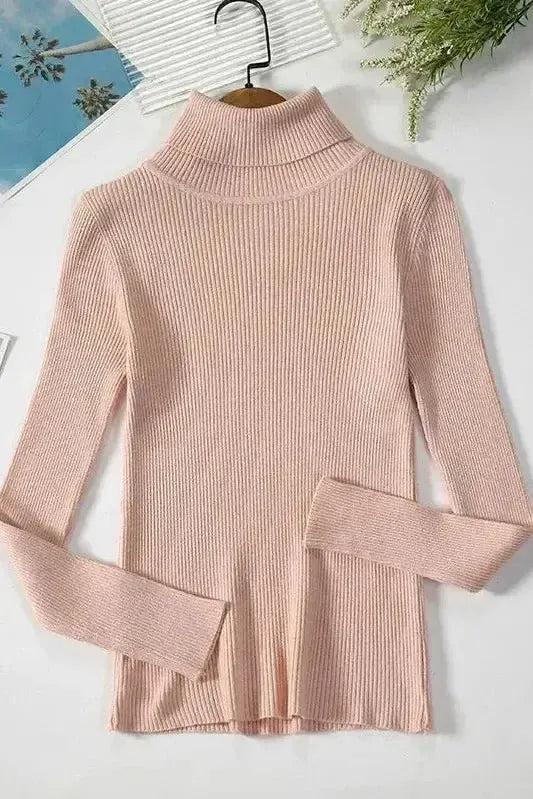 Kirsteen | Gerippter Rollkragenpullover in Elfenbein