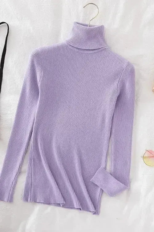 Kirsteen | Gerippter Rollkragenpullover in Elfenbein