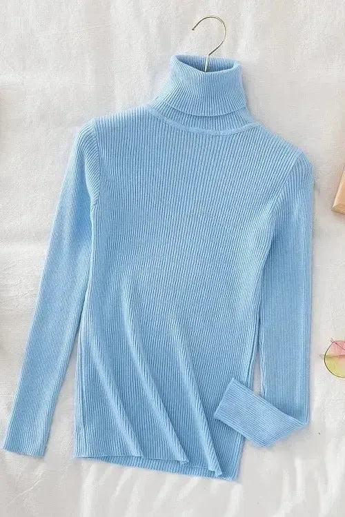 Kirsteen | Gerippter Rollkragenpullover in Elfenbein