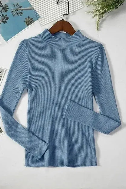 Kirsteen | Gerippter Rollkragenpullover in Elfenbein