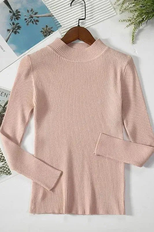 Kirsteen | Gerippter Rollkragenpullover in Elfenbein