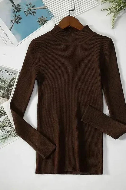Kirsteen | Gerippter Rollkragenpullover in Elfenbein