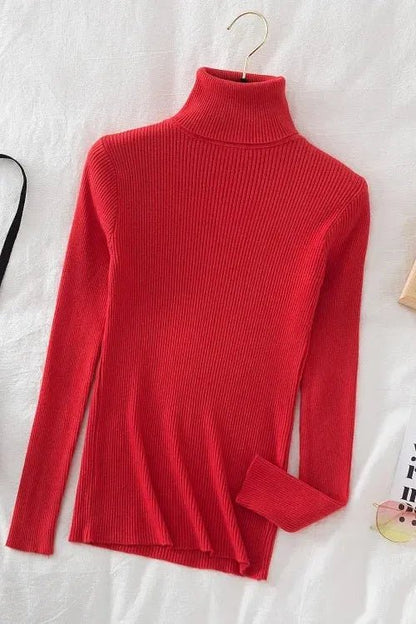 Kirsteen | Gerippter Rollkragenpullover in Elfenbein