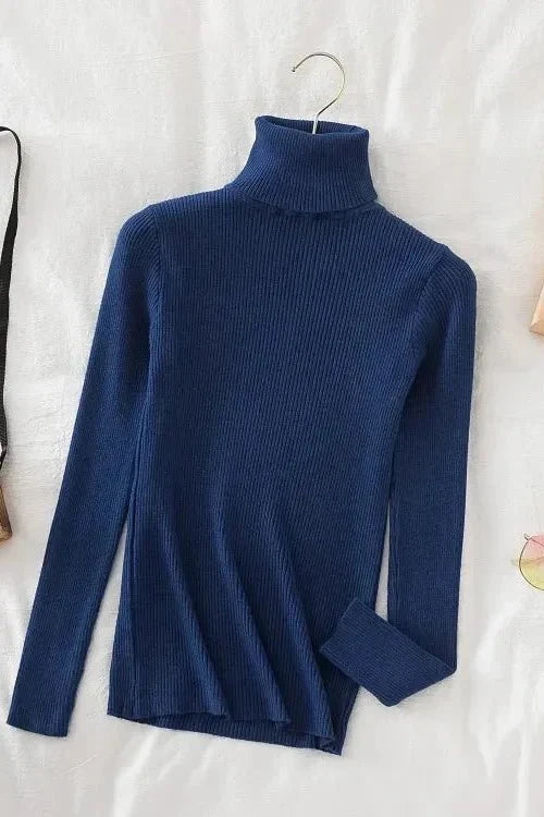 Kirsteen | Gerippter Rollkragenpullover in Elfenbein