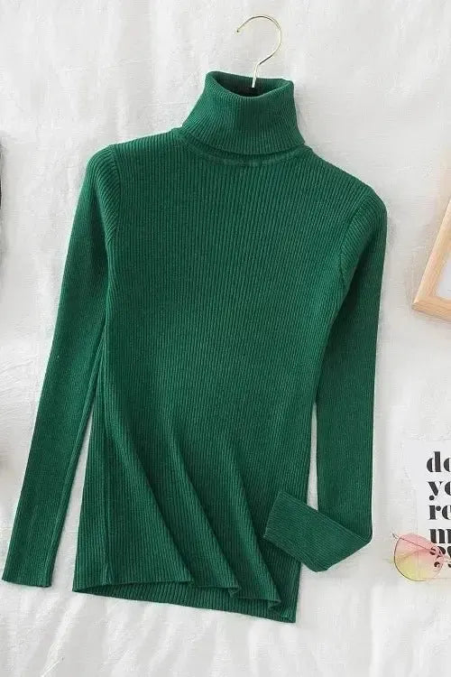 Kirsteen | Gerippter Rollkragenpullover in Elfenbein