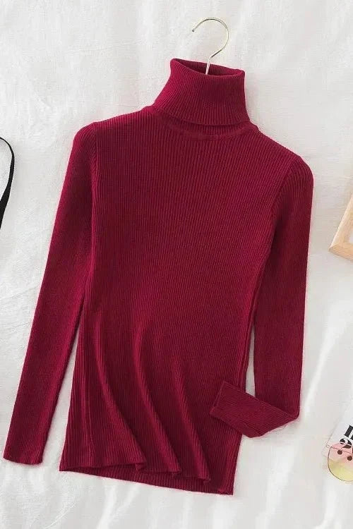Kirsteen | Gerippter Rollkragenpullover in Elfenbein
