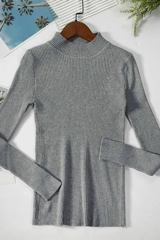 Kirsteen | Gerippter Rollkragenpullover in Elfenbein