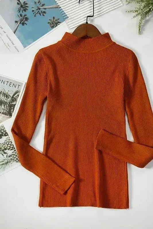 Kirsteen | Gerippter Rollkragenpullover in Elfenbein