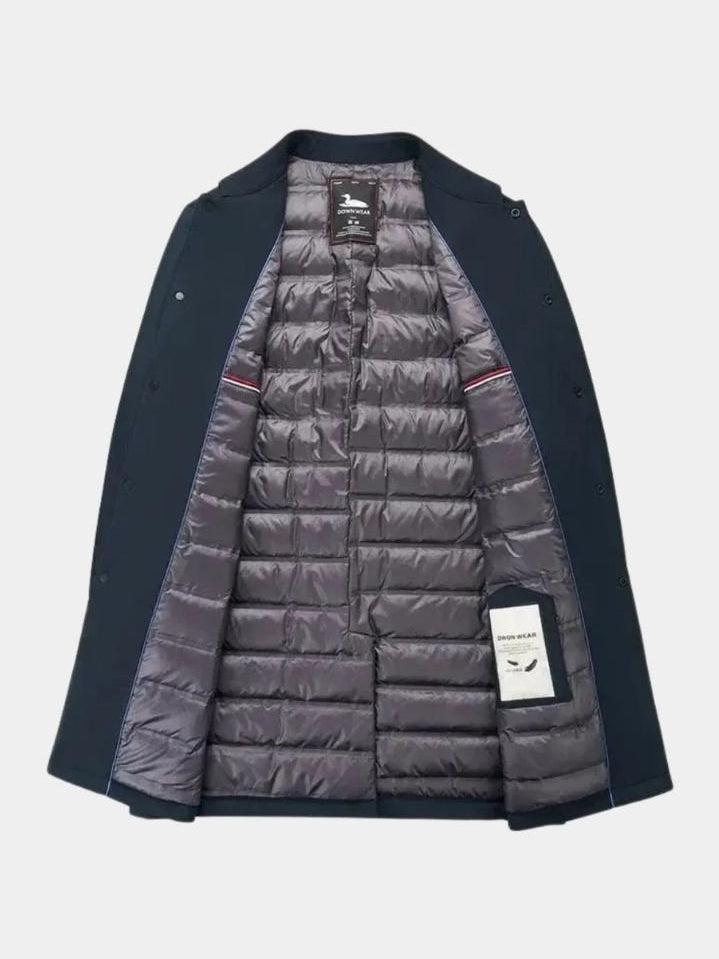 Eduard | Dunkelblauer Wintermantel im Lagenlook