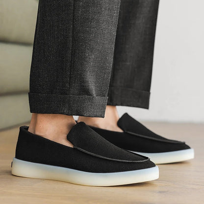 Gerald | Klassische Business-Loafer in Veloursoptik