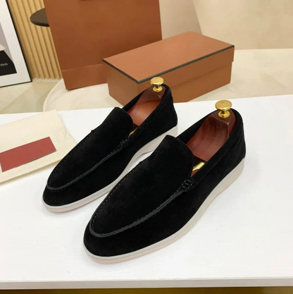 Wilhelm-Ernst | Klassische Penny-Loafer in Veloursoptik