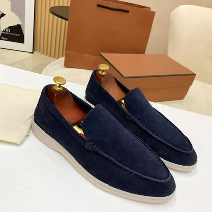 Wilhelm-Ernst | Klassische Penny-Loafer in Veloursoptik