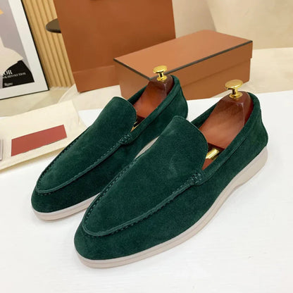 Wilhelm-Ernst | Klassische Penny-Loafer in Veloursoptik