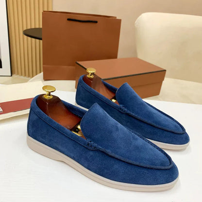 Wilhelm-Ernst | Klassische Penny-Loafer in Veloursoptik