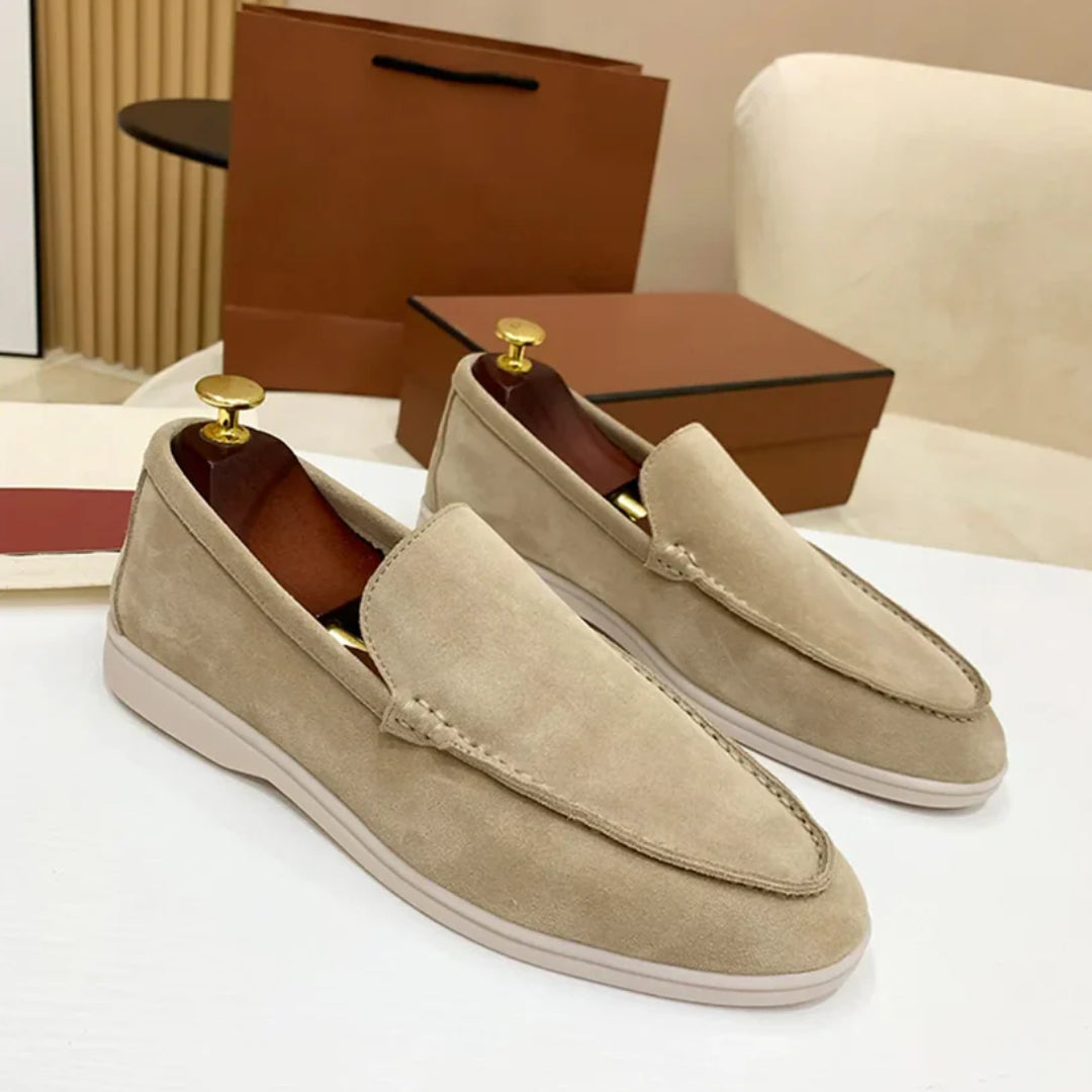 Wilhelm-Ernst | Klassische Penny-Loafer in Veloursoptik