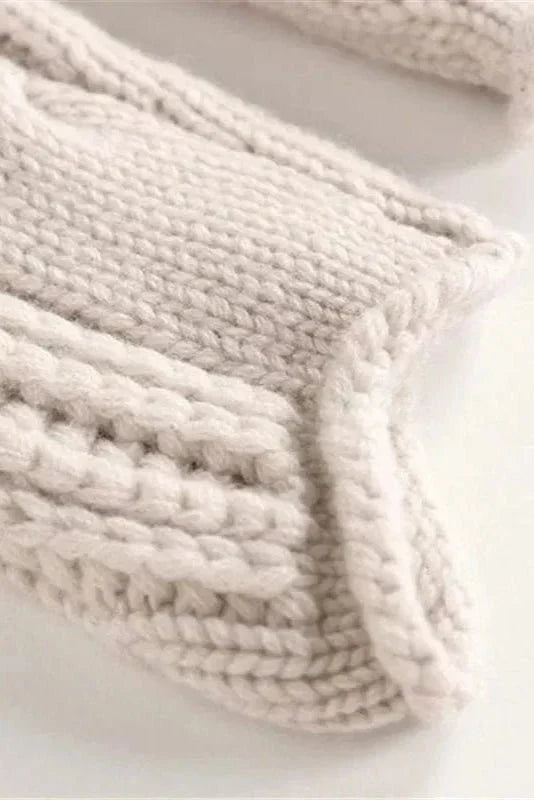 Kay | Blauer Rollkragenpullover mit Zopfmuster