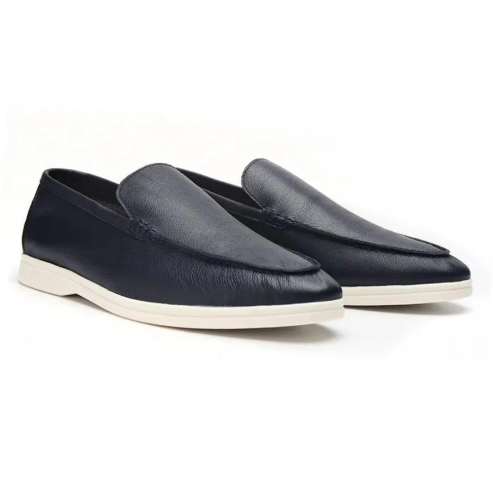 Jürgen | Strukturierte Loafer in Lederoptik