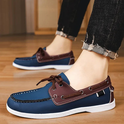 Detlef | Schwarze Business-Loafer in Lederoptik