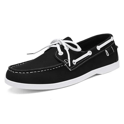 Detlef | Schwarze Business-Loafer in Lederoptik