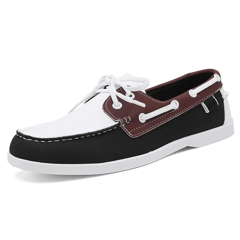 Detlef | Schwarze Business-Loafer in Lederoptik
