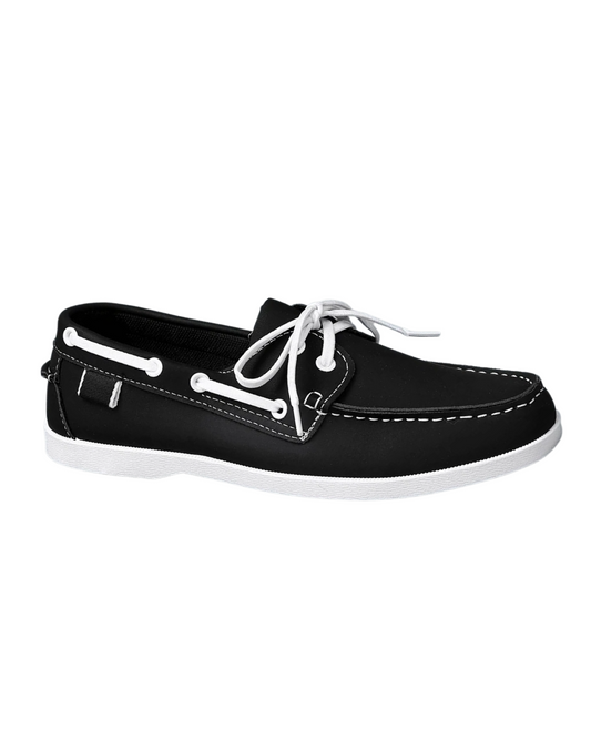 Detlef | Schwarze Business-Loafer in Lederoptik